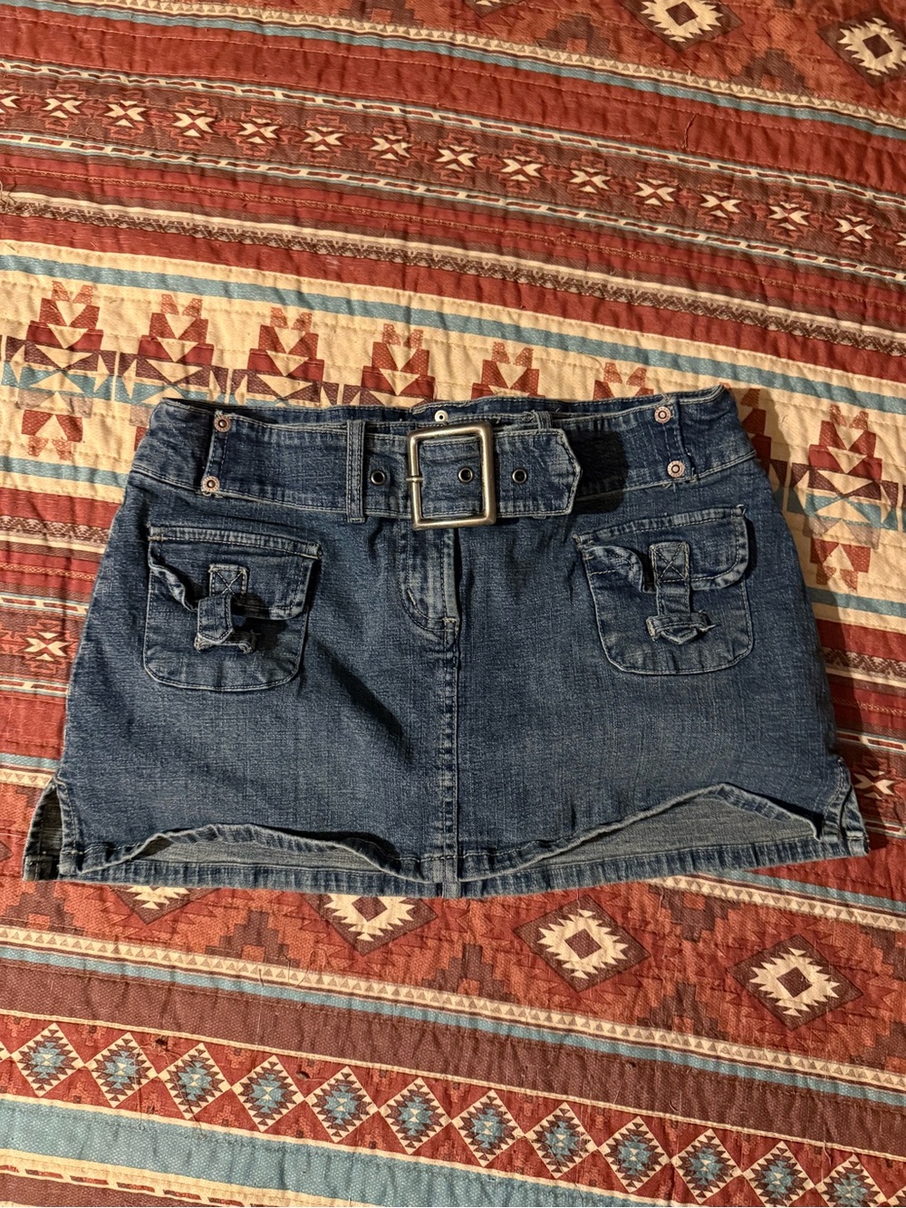Y2K Hot Kiss Blue Denim Mini Skirt size 3